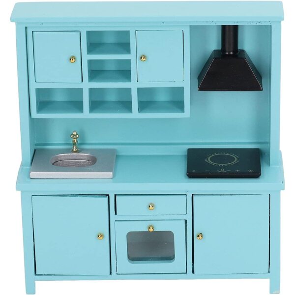Giocattolo Casa delle Bambole 1:12 in Legno Betulla, Mobili Cucina Eleganti