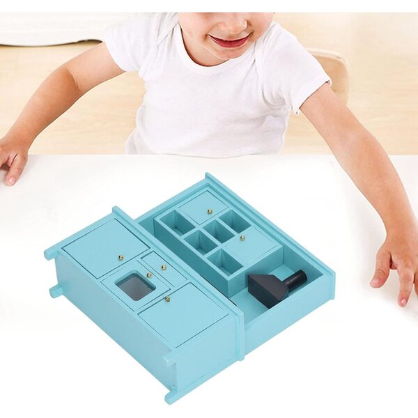 Giocattolo Casa delle Bambole 1:12 in Legno Betulla, Mobili Cucina Eleganti