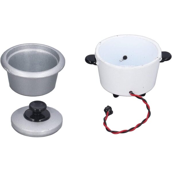 Chrees Cuociriso in lega 1:12 per casa delle bambole, accessori cucina realistici e miniatura