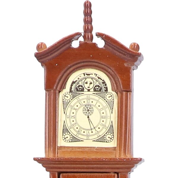 1:12 Mini-Bodenuhr aus Holz mit beweglichem Pendel für Puppenhaus