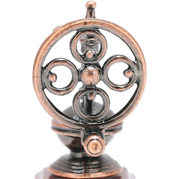 1:12 Metall-Kaffeemaschine für Puppenhaus, Miniatur-Zubehör, Bronze