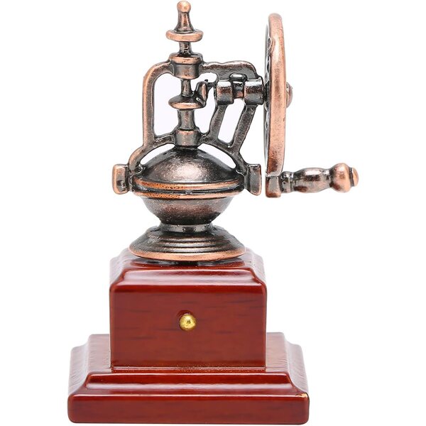 1:12 Metall-Kaffeemaschine für Puppenhaus, Miniatur-Zubehör, Bronze