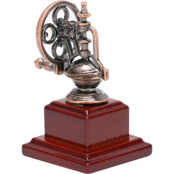 1:12 Metall-Kaffeemaschine für Puppenhaus, Miniatur-Zubehör, Bronze