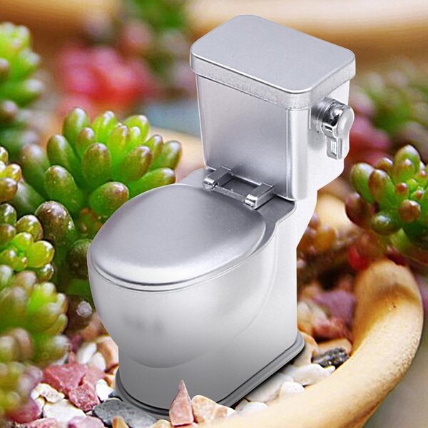 Puppenhaus-Miniaturtoilette mit Soundeffekt und beweglichem Deckel
