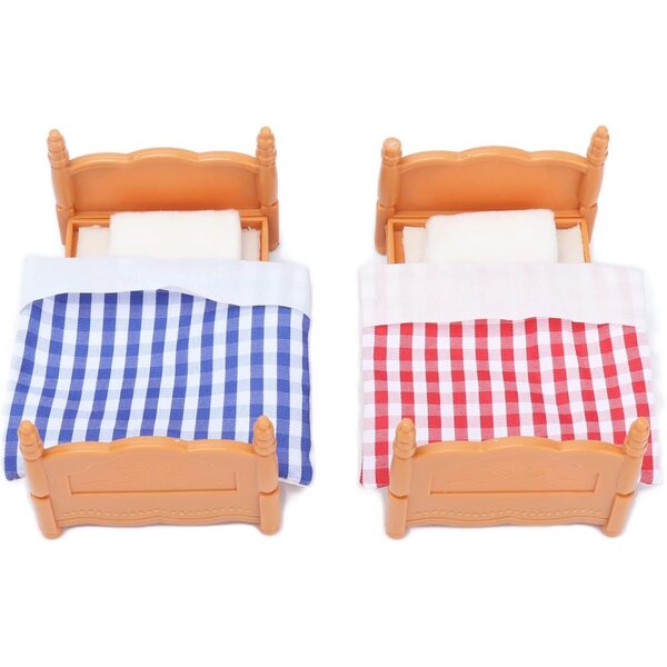 Mini-Puppen-Etagenbett aus Kunststoff mit Leiter, komplettes Set und tragbar