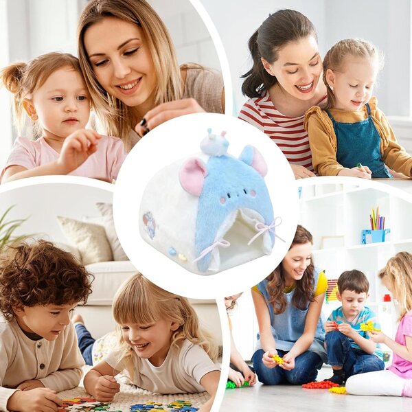 Zelt für Miniaturpuppen aus weichem Stoff zum Spielen und als Kinderzimmerdekoration