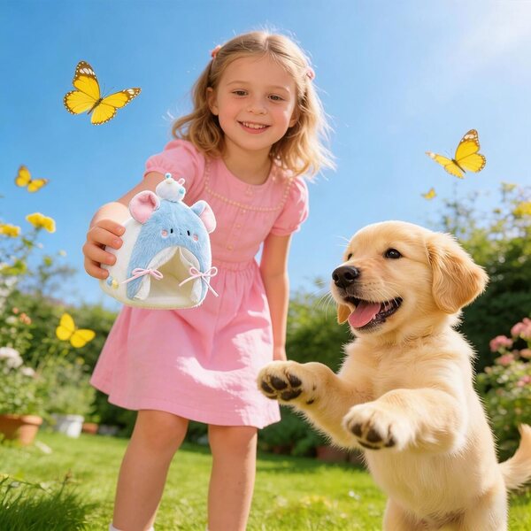 Zelt für Miniaturpuppen aus weichem Stoff zum Spielen und als Kinderzimmerdekoration