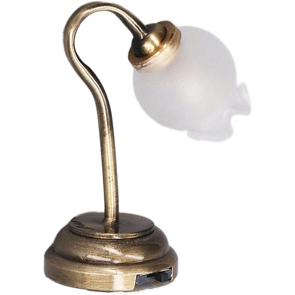 1:12 Miniatur-Tischlampe mit LED-Licht in Blumenform für Puppenhaus