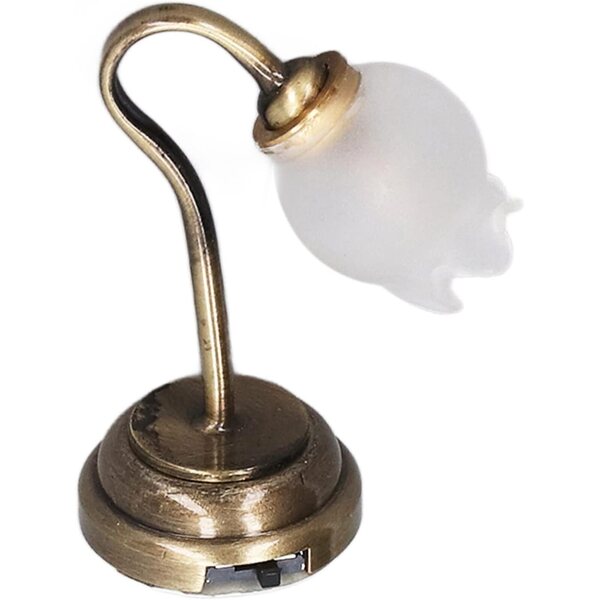 1:12 Miniatur-Tischlampe mit LED-Licht in Blumenform für Puppenhaus