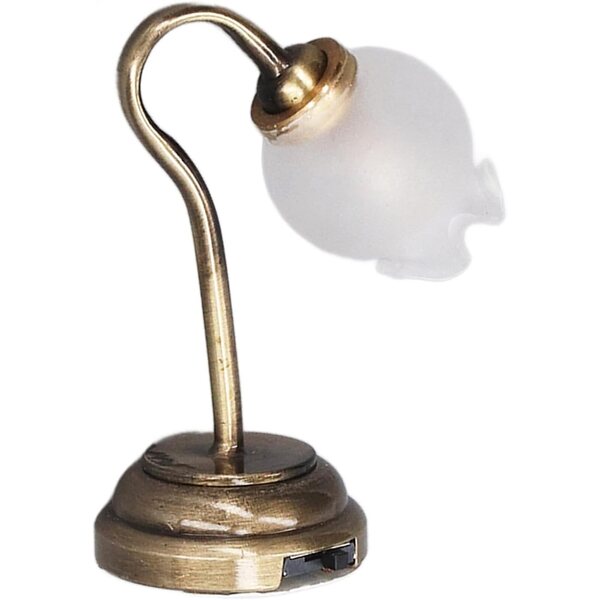 1:12 Miniatur-Tischlampe mit LED-Licht in Blumenform für Puppenhaus