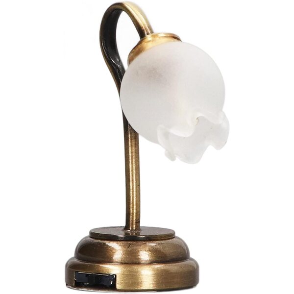 1:12 Miniatur-Tischlampe mit LED-Licht in Blumenform für Puppenhaus