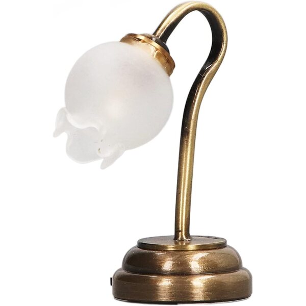 1:12 Miniatur-Tischlampe mit LED-Licht in Blumenform für Puppenhaus