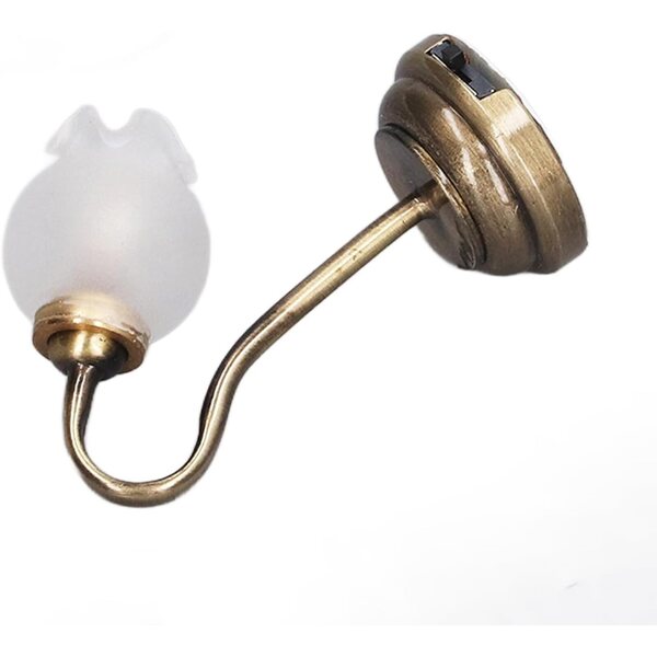 1:12 Miniatur-Tischlampe mit LED-Licht in Blumenform für Puppenhaus