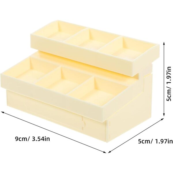 Didiseaon Set 2 Mini Scaffali per Verdura e Frutta Beige per Casa delle Bambole