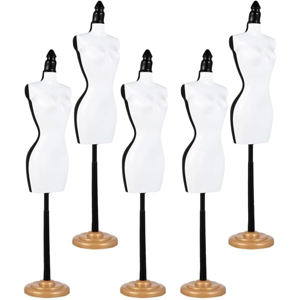 5 Stück Mini ABS Puppenständer Schaufensterpuppe für Kreativität Kleidung Display