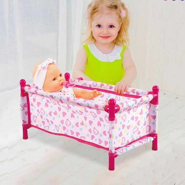 Culla per Bambole Realistica 45 cm - Giocattolo Trasportabile per Bambini