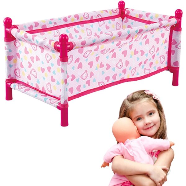 Culla per Bambole Realistica 45 cm - Giocattolo Trasportabile per Bambini