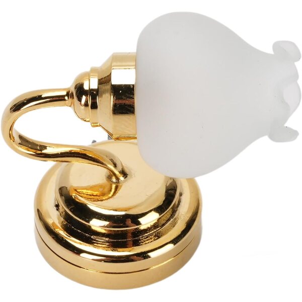 Lampada a Parete LED per Casa delle Bambole 1:12 con Applique a Fiori Realistici
