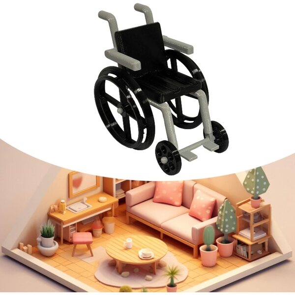 Mini-Stuhl 1:12 aus PP für Puppenhäuser und Dioramen – realistisches Modell TTETTZ
