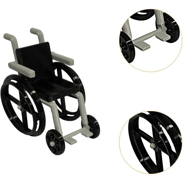Mini-Stuhl 1:12 aus PP für Puppenhäuser und Dioramen – realistisches Modell TTETTZ