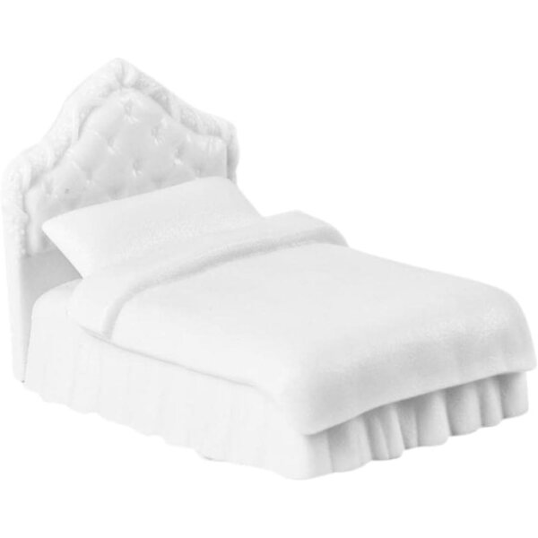 1:25 Miniatur-Einzelbett-Bausatz für Puppenhäuser und Feengärten
