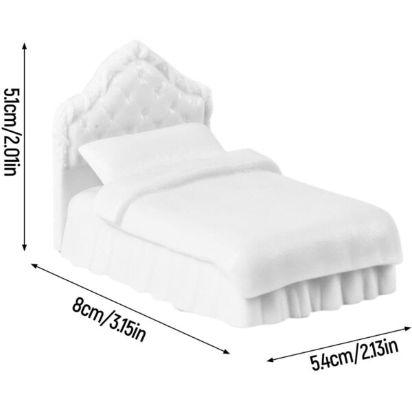 1:25 Miniatur-Einzelbett-Bausatz für Puppenhäuser und Feengärten