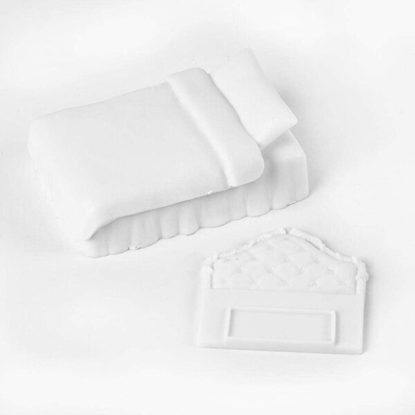 1:25 Miniatur-Einzelbett-Bausatz für Puppenhäuser und Feengärten