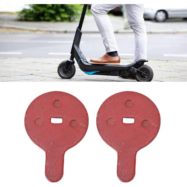 Pastiglie freno semi metalliche rosse per scooter elettrico 22,5x33,5x4mm - Confezione da 2