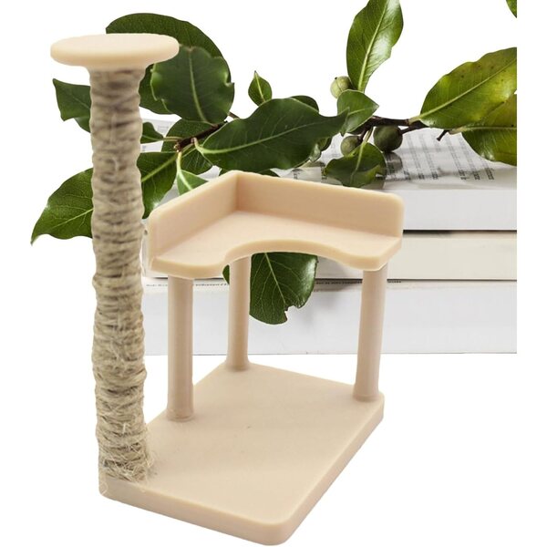 Albero per gatti miniatura in corda per casa delle bambole e scenari decorativi
