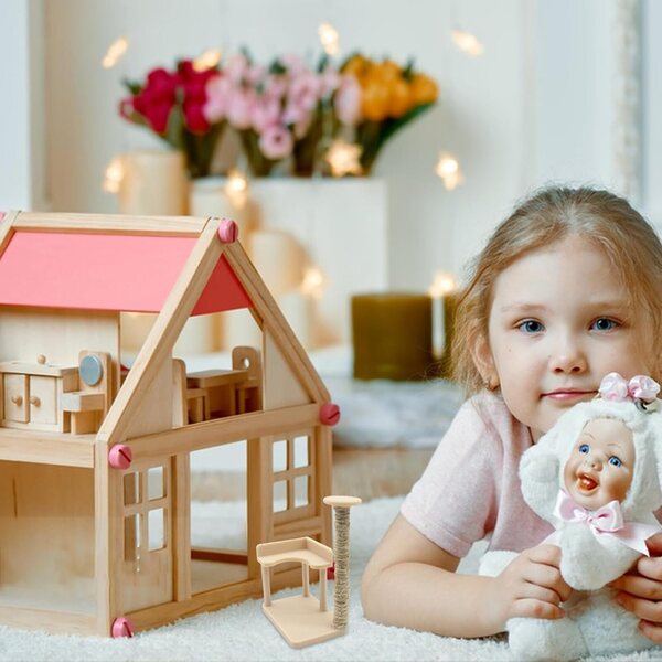 Albero per gatti miniatura in corda per casa delle bambole e scenari decorativi