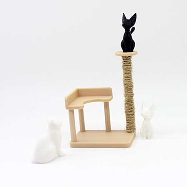 Albero per gatti miniatura in corda per casa delle bambole e scenari decorativi