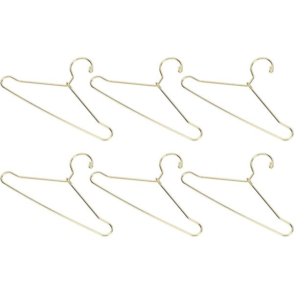 Tnfeeon Miniatur-Kleiderbügel-Set aus Edelstahl, 10-teilig, Gold für Puppenhaus