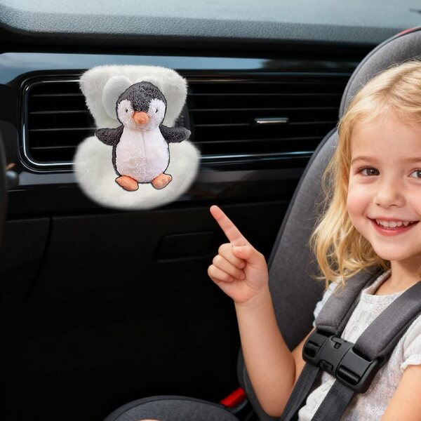 Autositz für Plüschpuppen mit großen Augen – weiches und dekoratives Accessoire