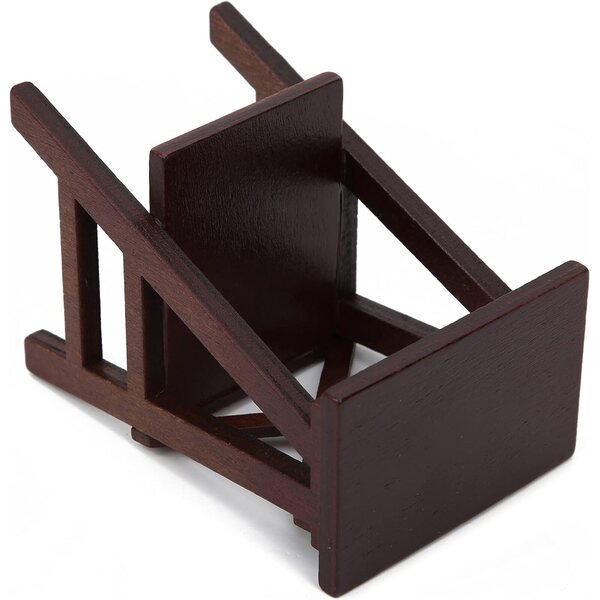 RIZGHWOY Scaffale in Miniatura in Legno Marrone per Casa delle Bambole 1/12, 9,7 cm