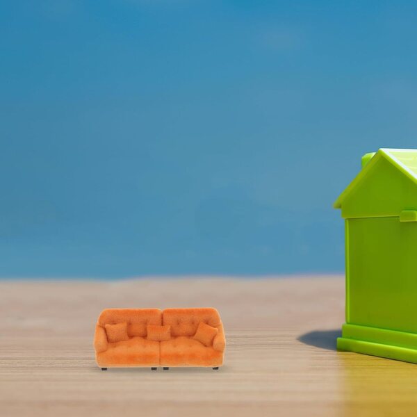 Mini Divano Casa Bambole STOBAZA con Cuscino, Mobili Miniatura per Soggiorno e Camera