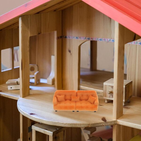 Mini Divano Casa Bambole STOBAZA con Cuscino, Mobili Miniatura per Soggiorno e Camera