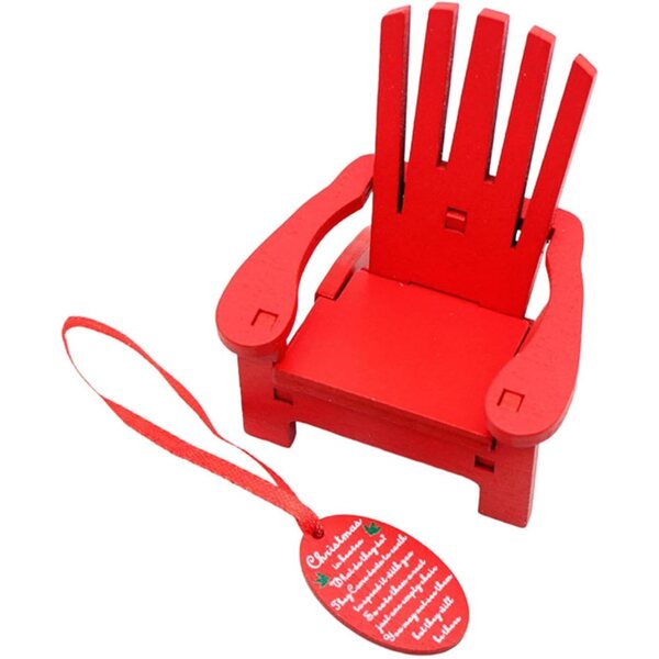 Sedia a dondolo in miniatura in legno per decorazioni natalizie e case delle bambole