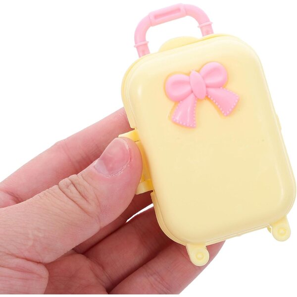 HEMOTON 4 bunte Mini-Koffer für Puppenhaus, tragbarer Organizer