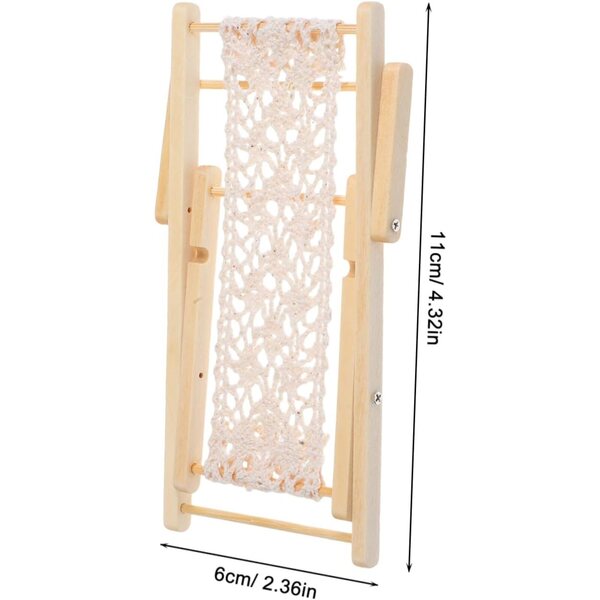 Gatuida Set 3 Mini Sedie da Spiaggia in Legno per Micro Paesaggi e Case delle Bambole