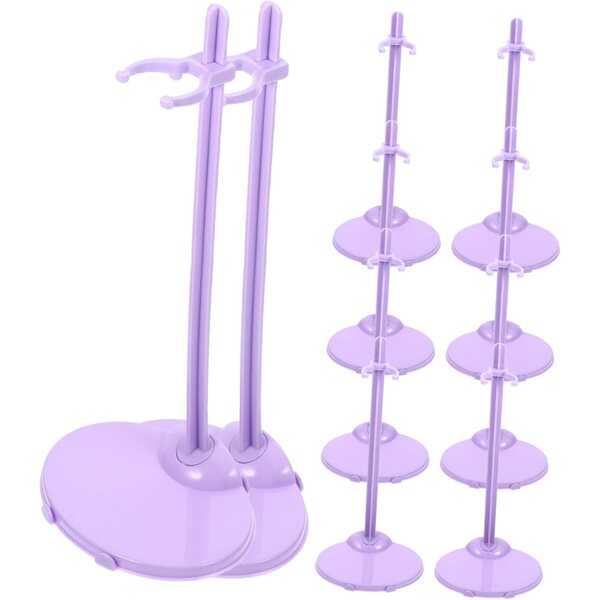 GARVALON Set 10 Supporti Lilla per Bambole e Action Figure Stabili e Resistenti