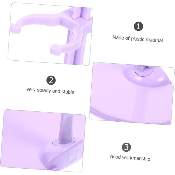 GARVALON Set 10 Supporti Lilla per Bambole e Action Figure Stabili e Resistenti