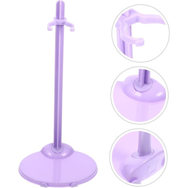 GARVALON Set 10 Supporti Lilla per Bambole e Action Figure Stabili e Resistenti