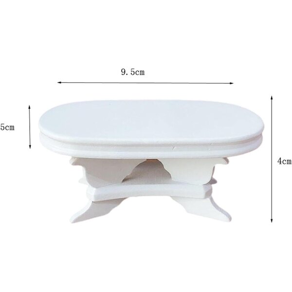 Tavolino in legno 1:12 per casa delle bambole - Modello miniatura per decorazioni realiste