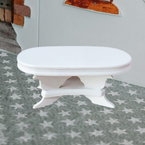 Tavolino in legno 1:12 per casa delle bambole - Modello miniatura per decorazioni realiste