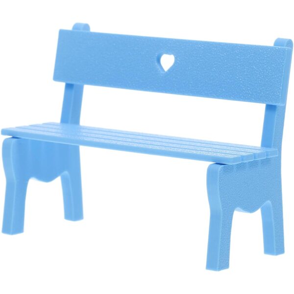 Levemolo Mini-Bank aus PLA für Puppenhaus – Blaue Mikro-Landschaftsdekoration