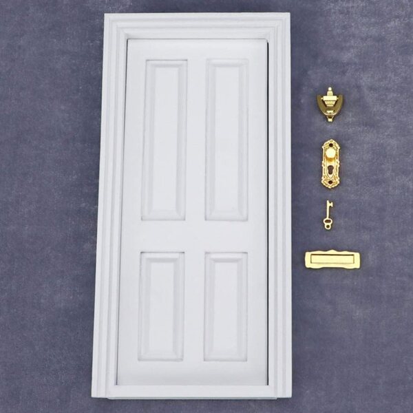 Gcroet Porta in Legno per Casa delle Bambole 1:12 Miniatura Accessori Mobili Bambini