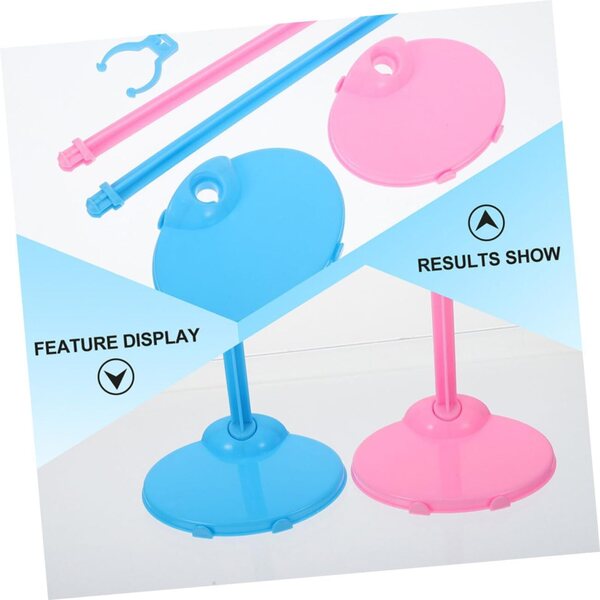 BESTonZON 24 pezzi Supporti per Bambole Miniature Stativi Sicuri Blu e Rosa