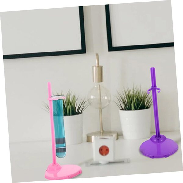 BESTonZON 24 pezzi Supporti per Bambole Miniature Stativi Sicuri Blu e Rosa