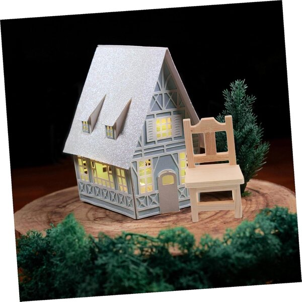 SAFIGLE Set 2 Mini Mobili in Legno per Casa delle Bambole: Panca e Sedia da Giardino