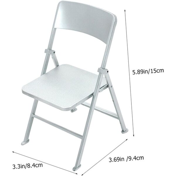 ABOOFAN Set 2 Sedie Pieghevoli in Miniatura PVC per Casa delle Bambole Realistiche